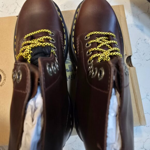 Dr. Doc Martens 1460 Pascal Max Dark Brown Mens Size 10 Leather Combat Boots NEW - Picture 8 of 16